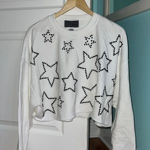 LF cropped star sweater